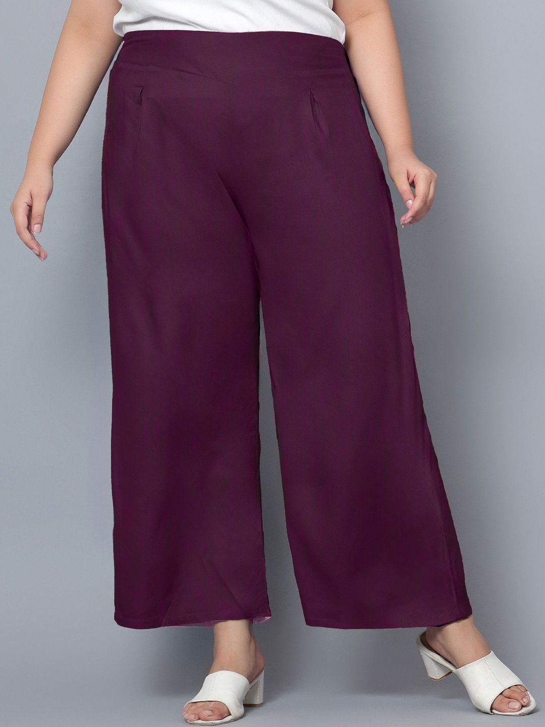 Indietoga Plus Size Mid-Rise Flared Lounge Pants-picture-19