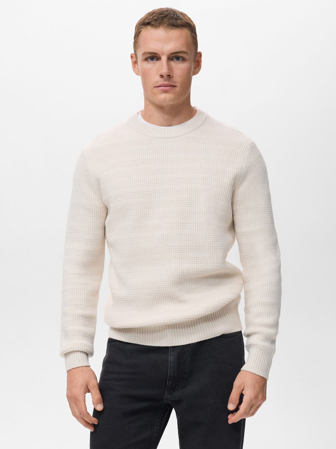 MANGO MAN Ribbed Pullover-picture-24