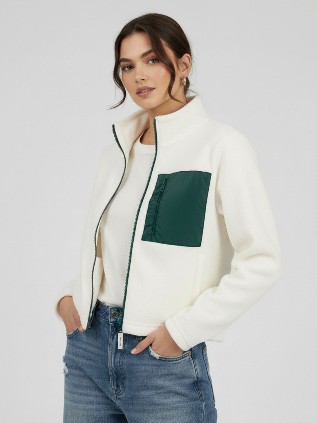glitchez Contrast Pocket Fleece Sweatshirt-picture-43