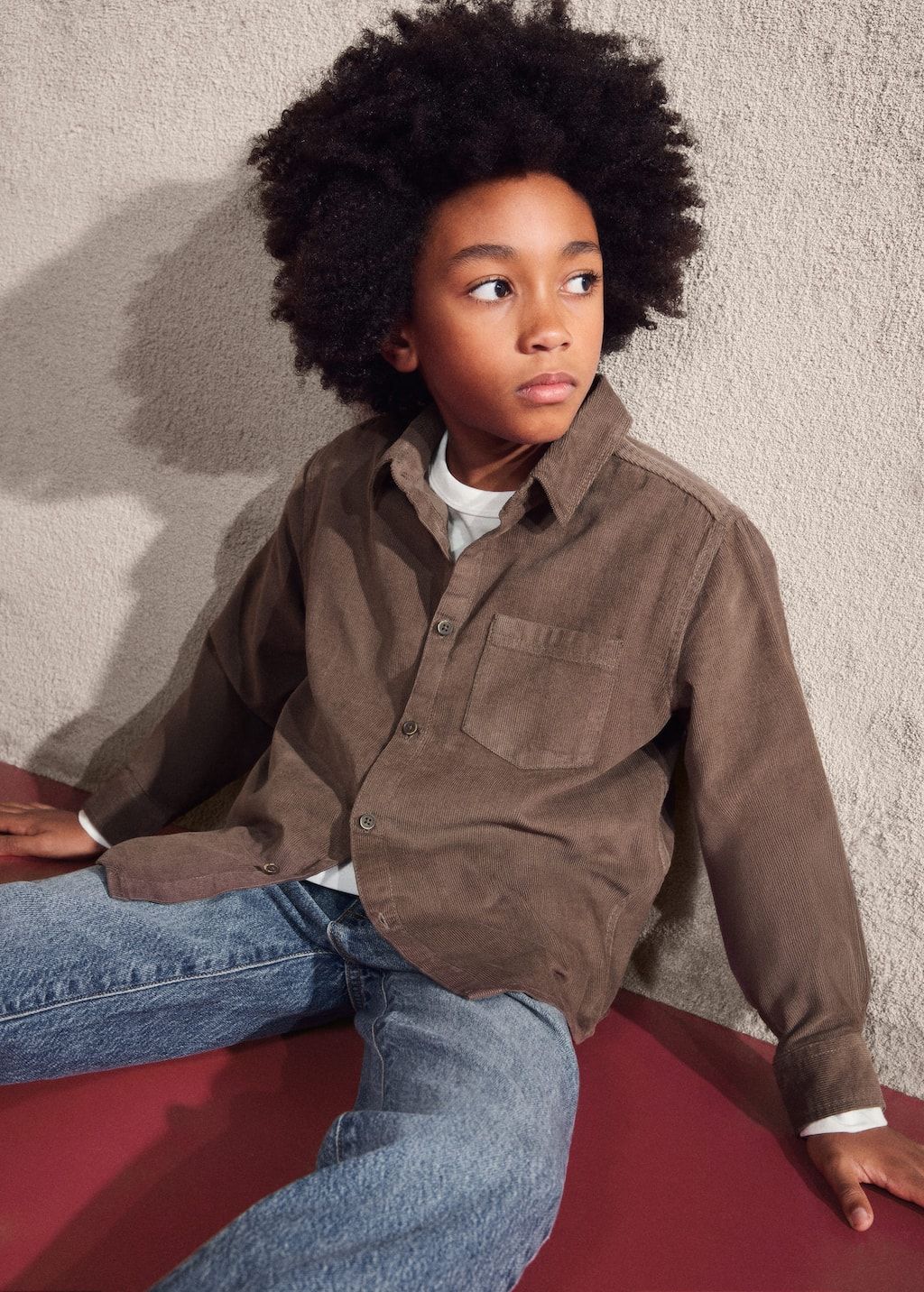 Mango Kids Boys Regular Fit Corduroy Pure Cotton Casual Shirt-picture-18