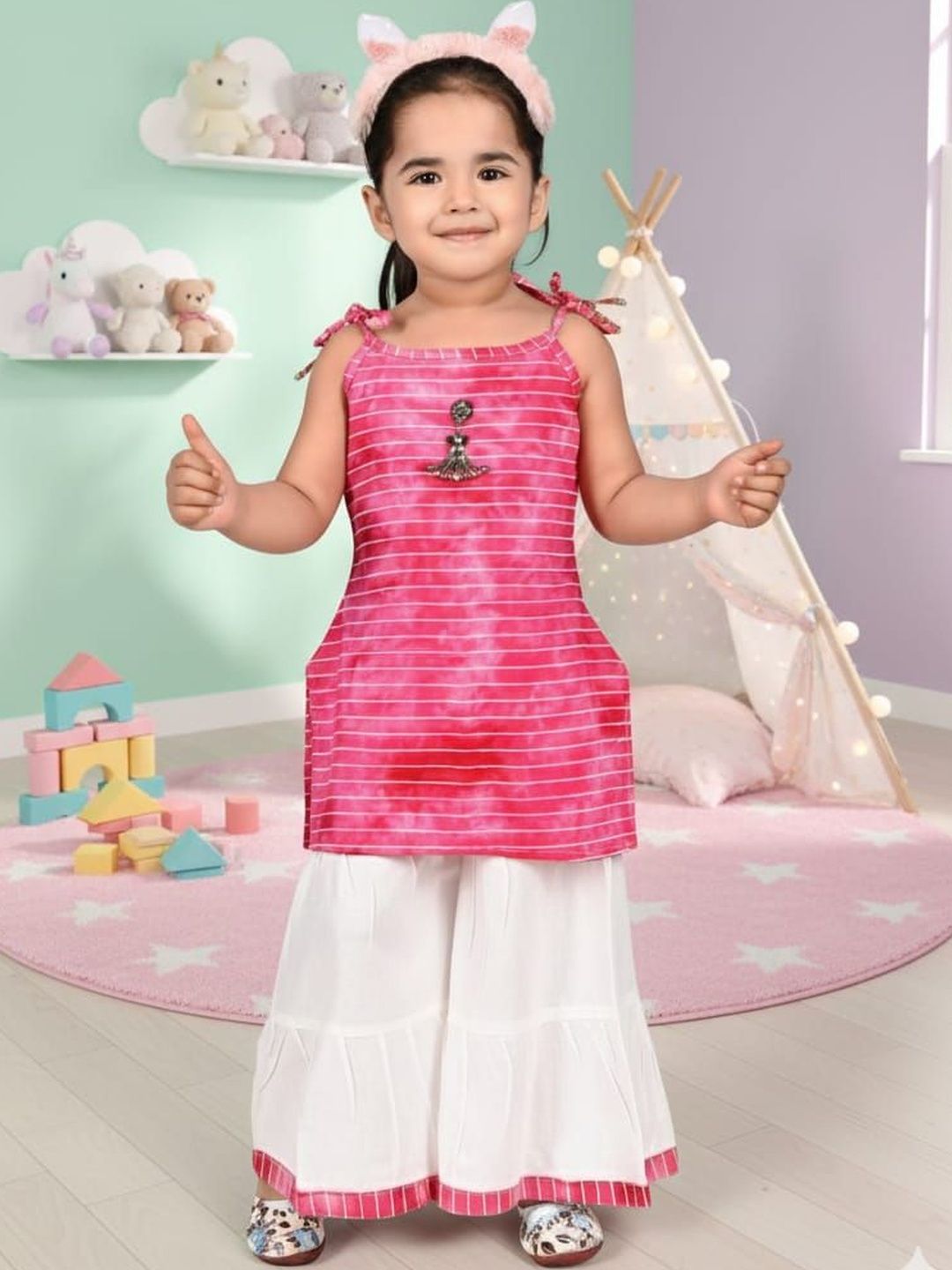 NEW GEN Girls Striped Tunic with Palazzos-image-47