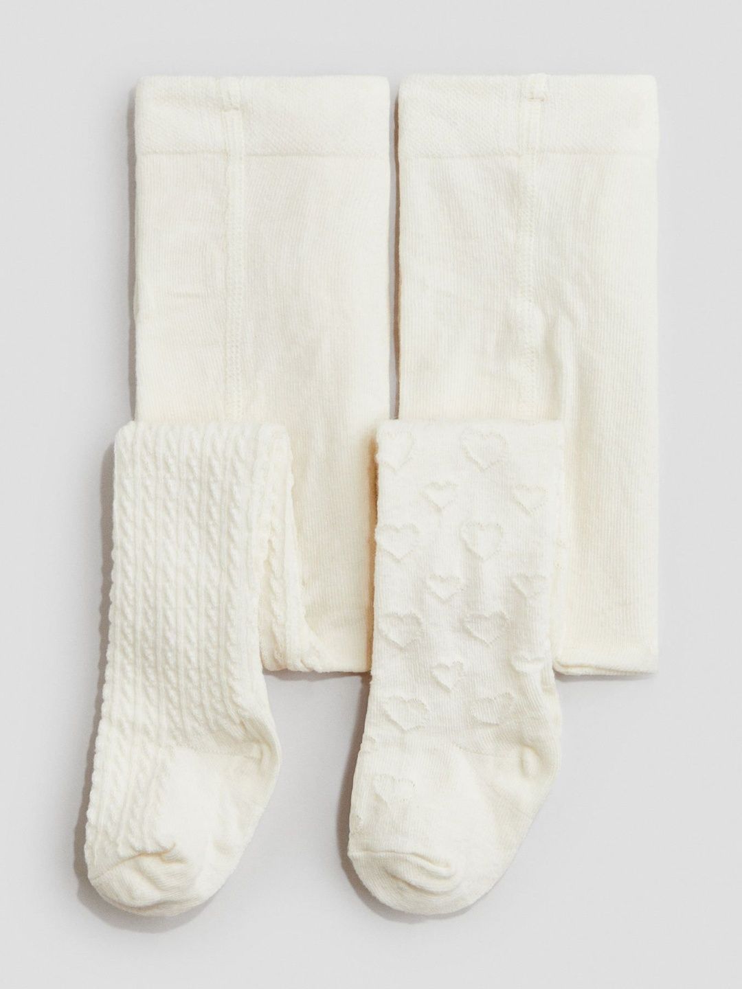 H&M Girls 2-Pack Textured-Knit Tights-picture-42