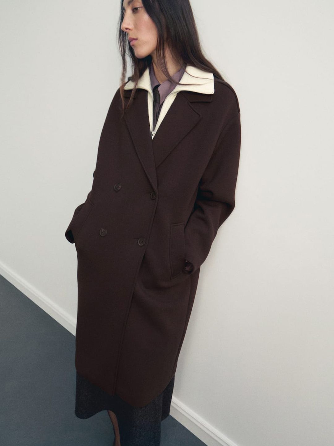 MANGO Double Breasted Notched Lapel Trench Coat-picture-40