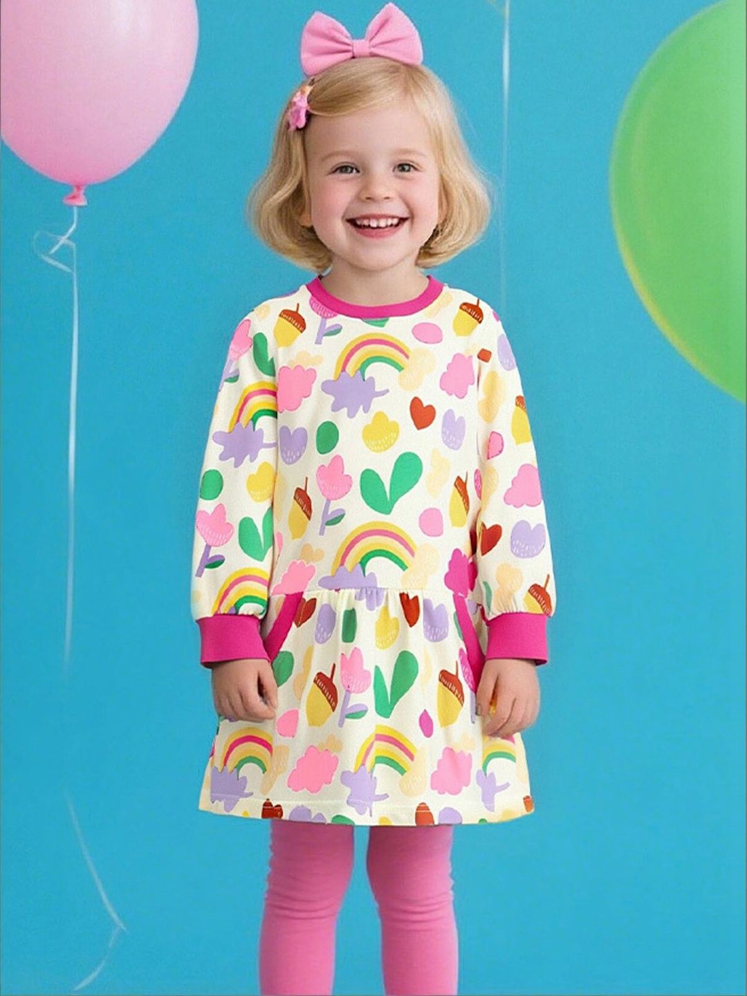 LULU & SKY Girls Conversational Printed Pure Cotton T-shirt Nightdress-image-27