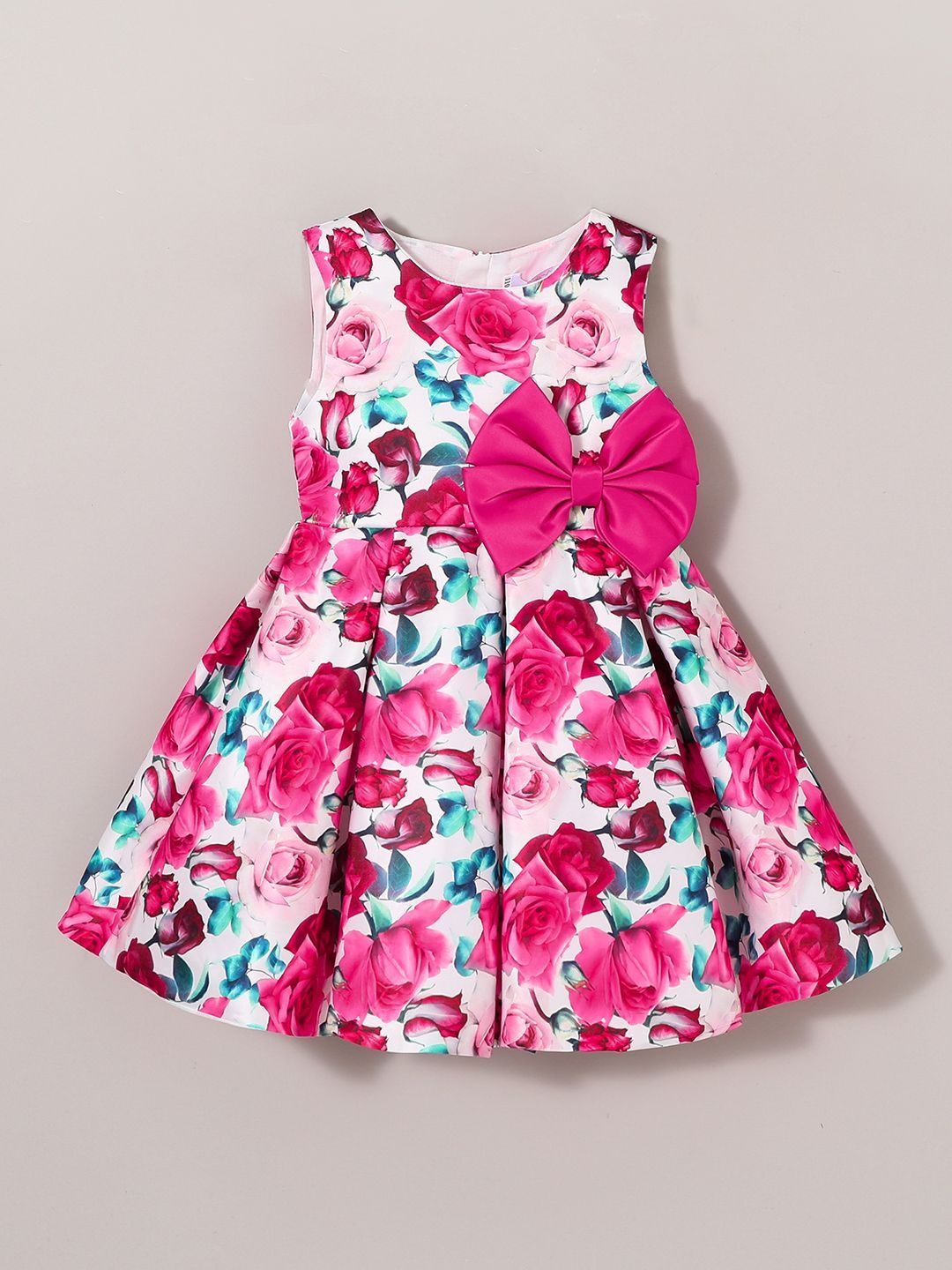 Hopscotch Floral Print Fit & Flare Dress-picture-39