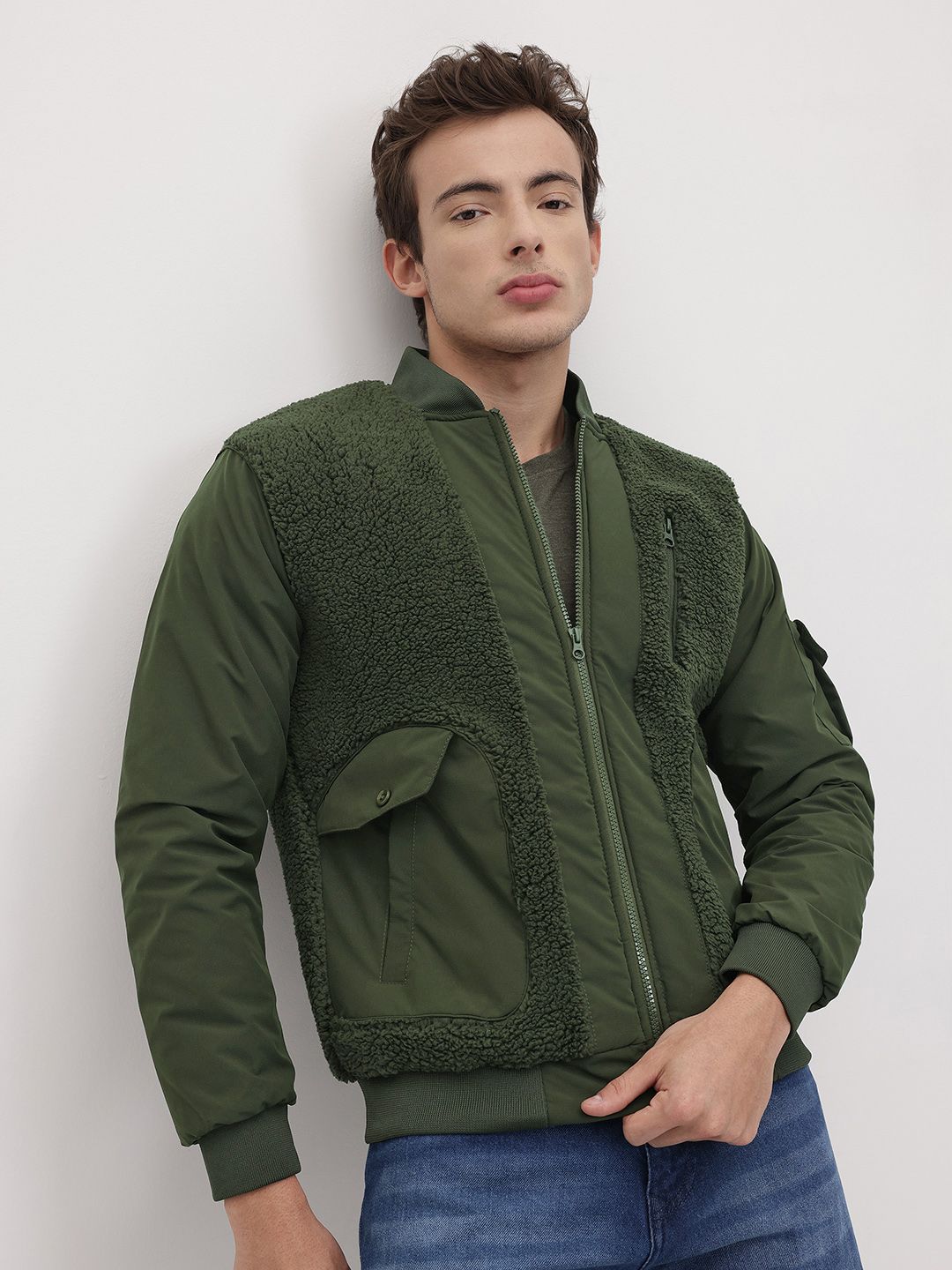 The Roadster Life Co. Faux Fur Trim Bomber Jacket-picture-51