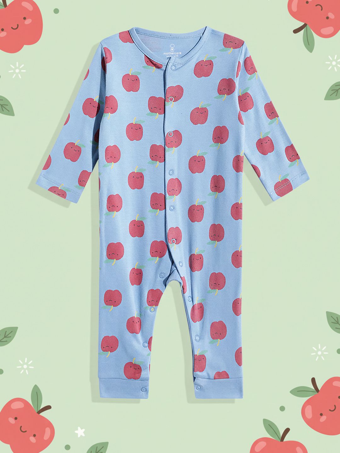 mothercare Infant Boys Printed Pure Cotton Romper