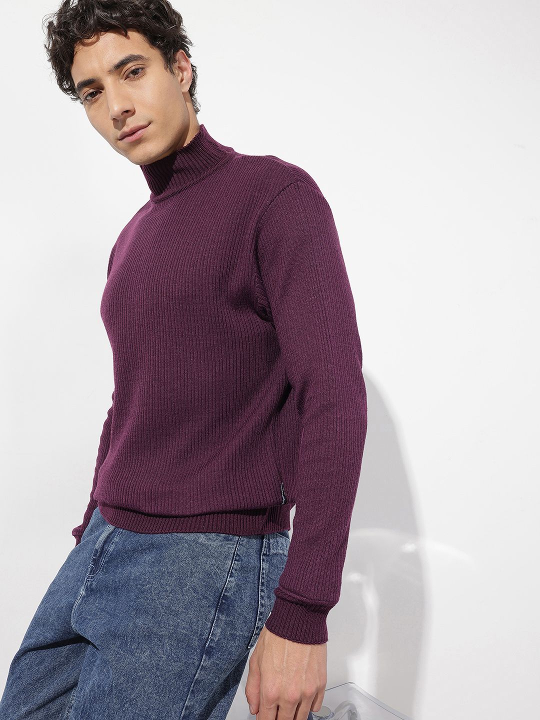 The Roadster Life Co. High Neck Knitted Sweater-picture-15