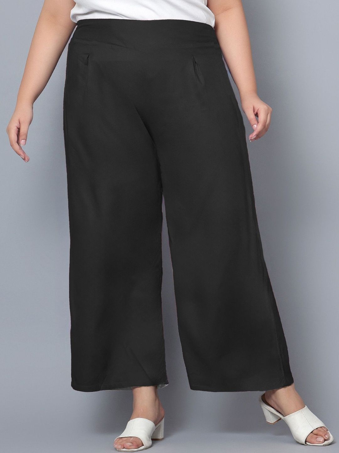 Indietoga Plus Size Mid-Rise Flared Lounge Pants-image-20
