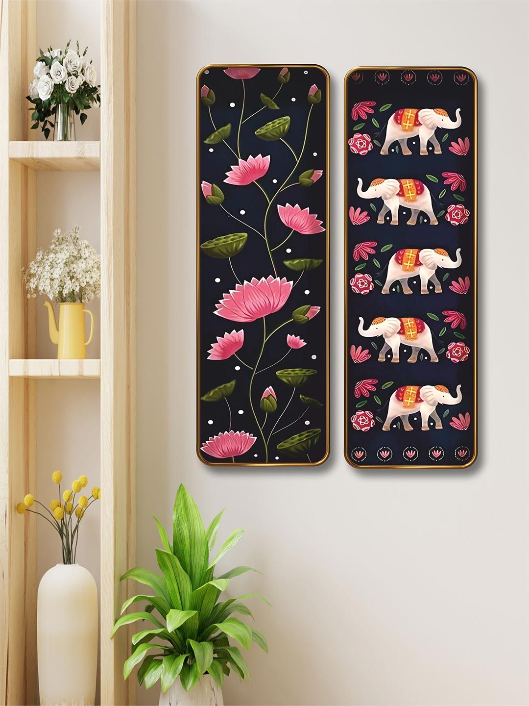 Myntra Elegant Homes Black MDF Other Wall Paintings-image-31