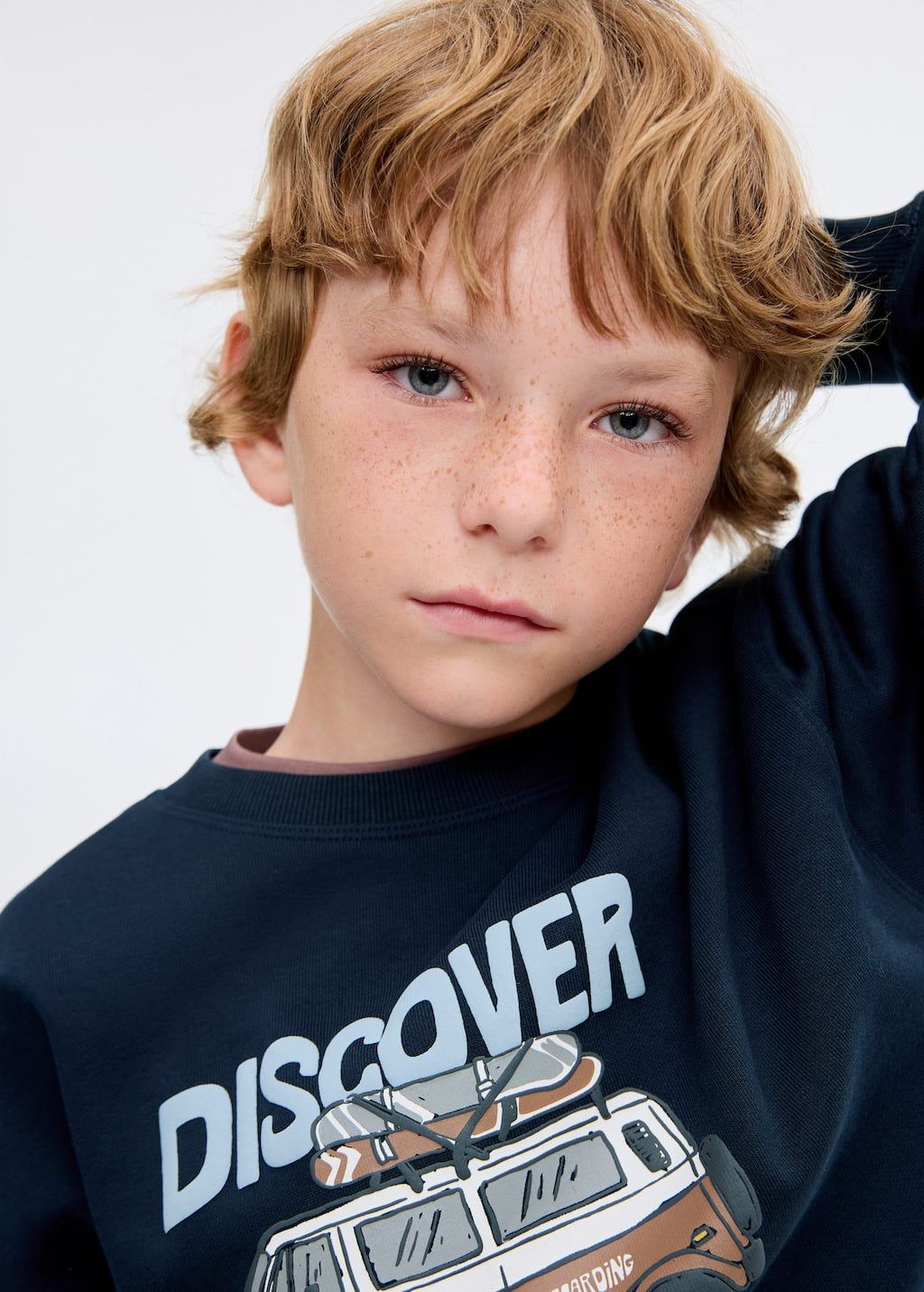 Mango Kids Boys Graphic Printed Pure Cotton Sweatshirt-picture-29