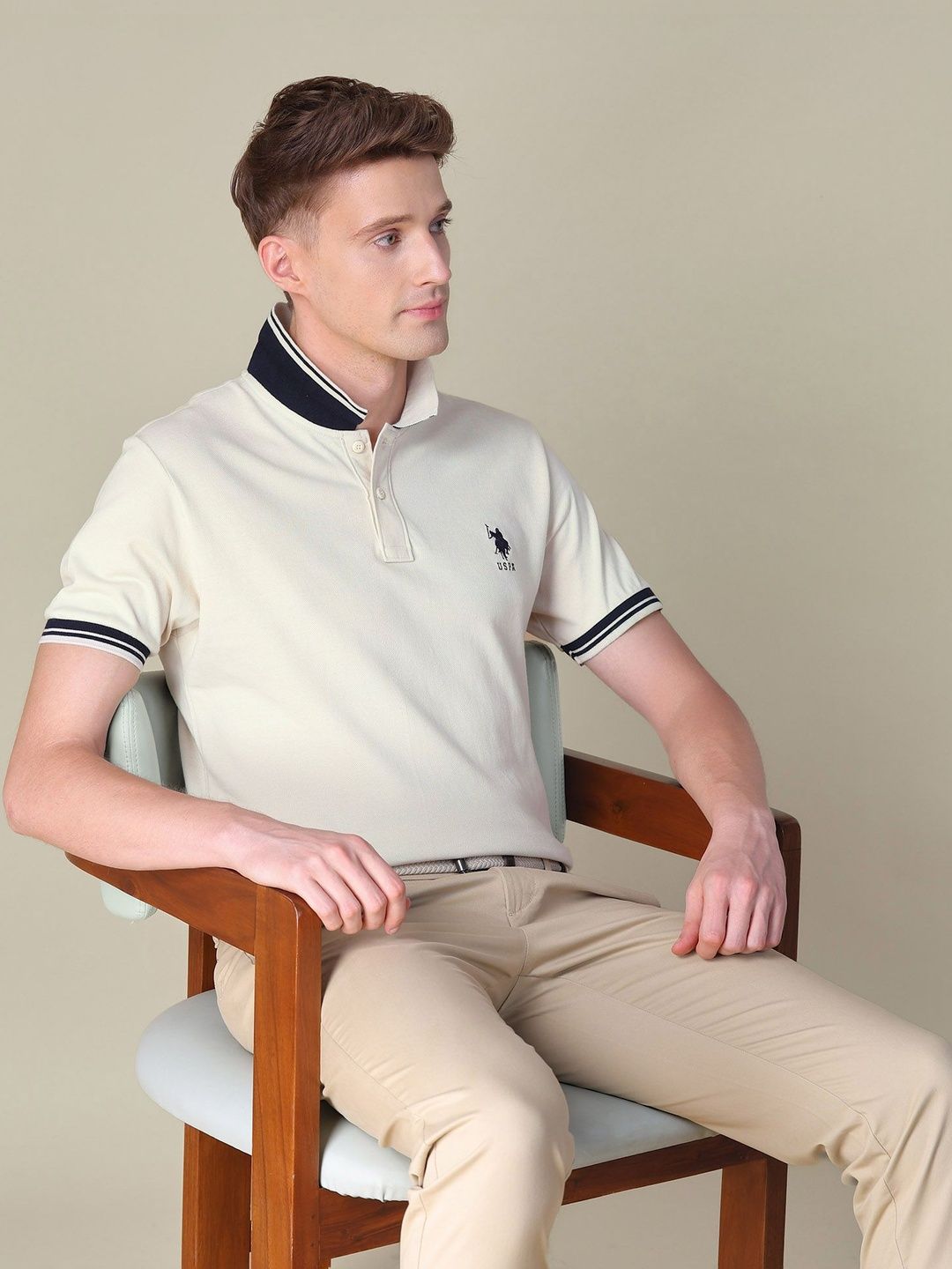 U.S. Polo Assn. Men Brand Logo Polo Collar T-shirt-picture-44