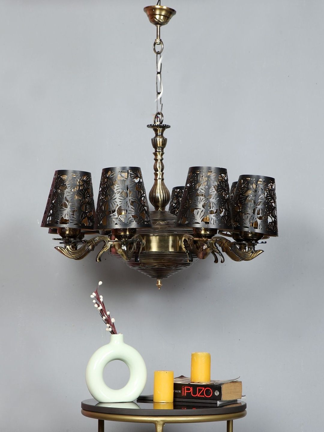 Aura Black & Bronze-Toned Traditional Ceiling Lamp-picture-18