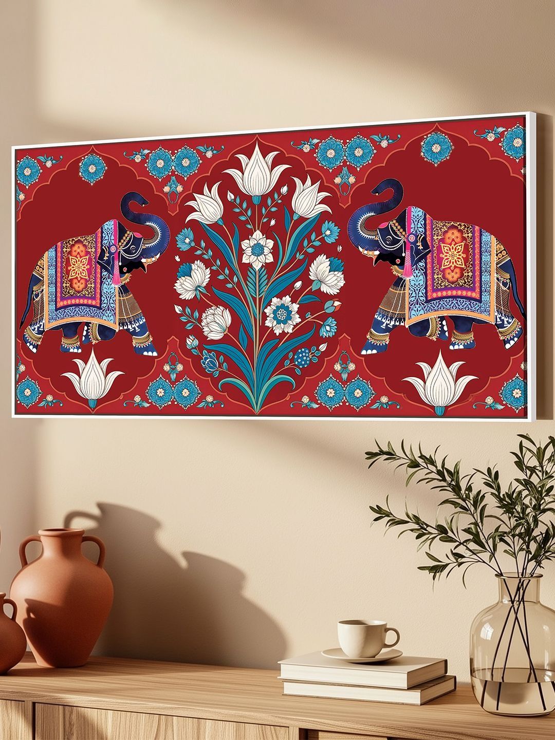 Art Street Red & Multicoloured Single Piece Canvas Other Wall Paintings-picture-44