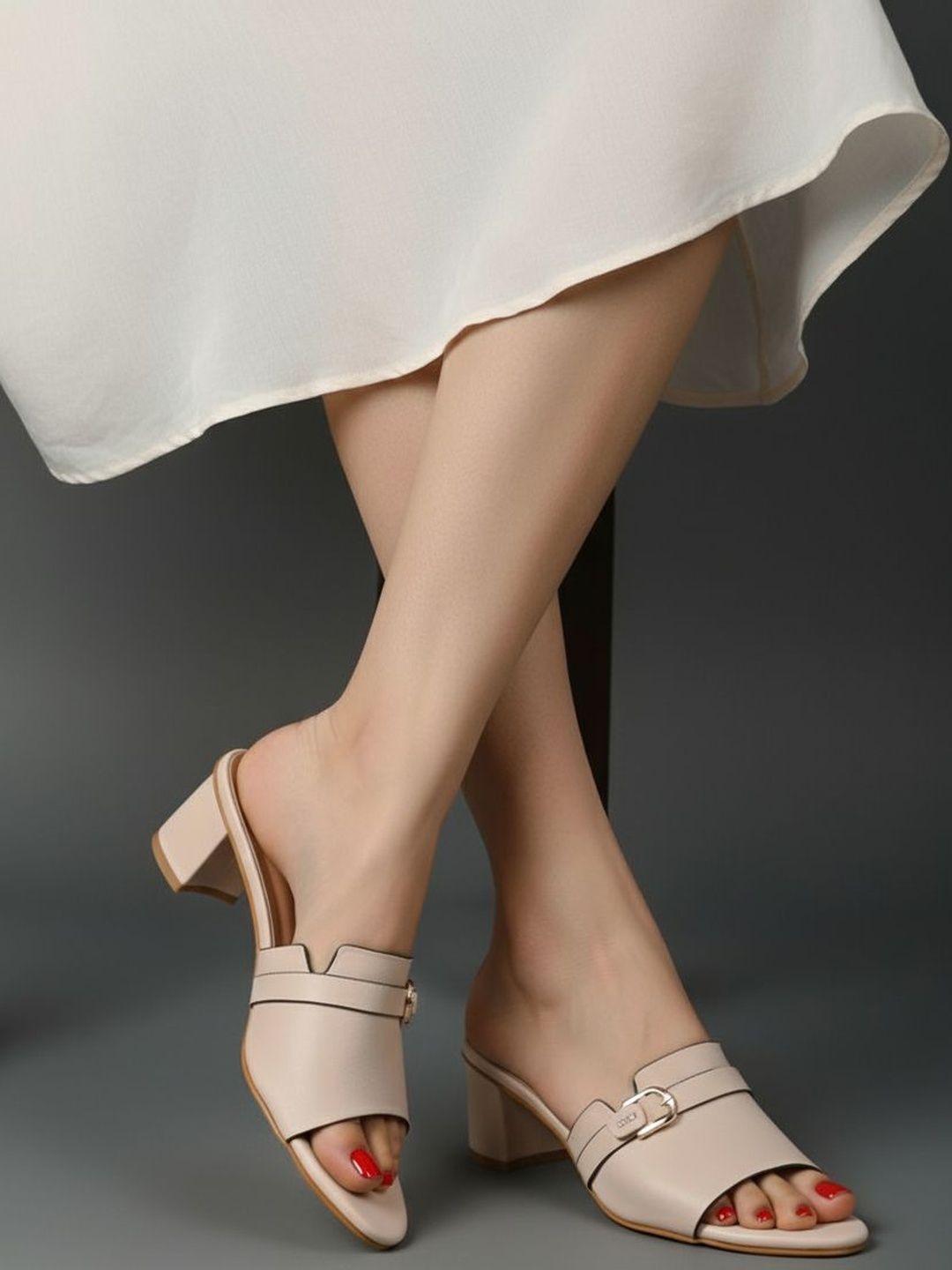 LYDC PU Block Mules with Buckles-picture-10