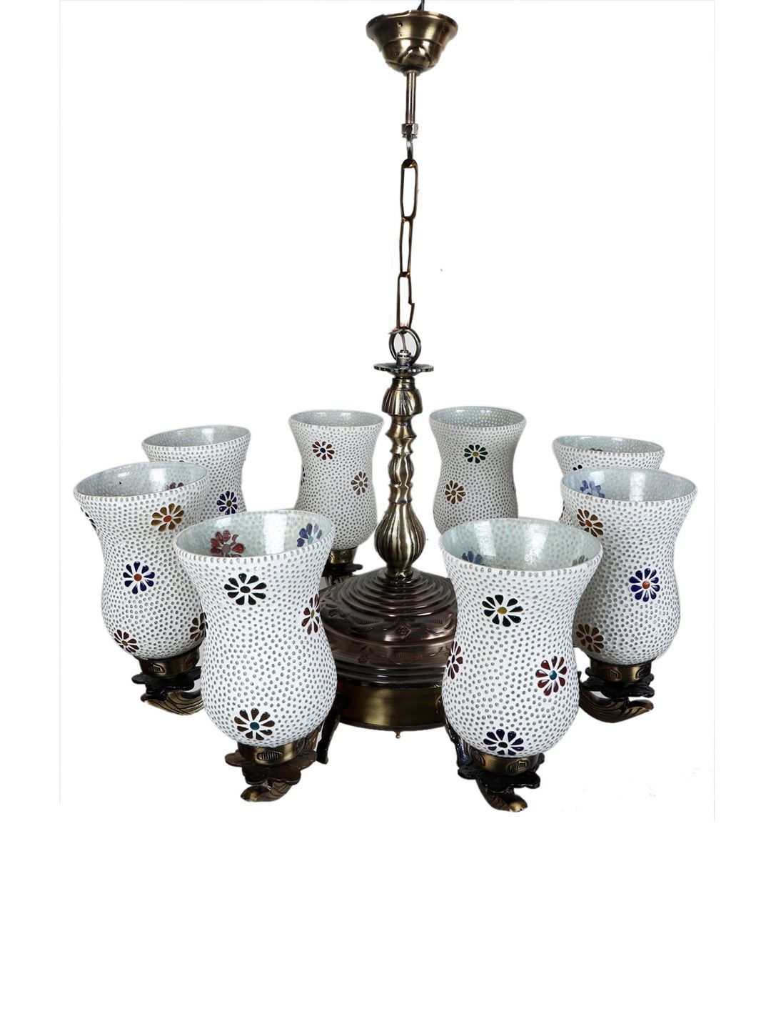 Aura White & Blue Printed Ceiling Lamp-picture-34