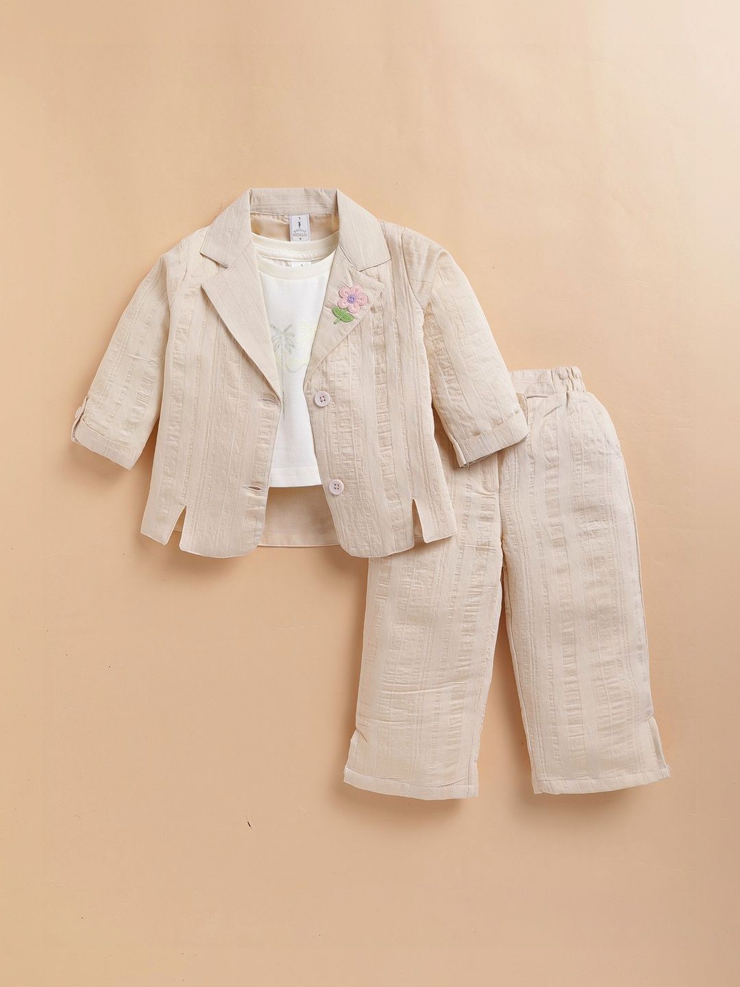 KIDZELLO Girls T-shirt and Shirt with Trousers-picture-47