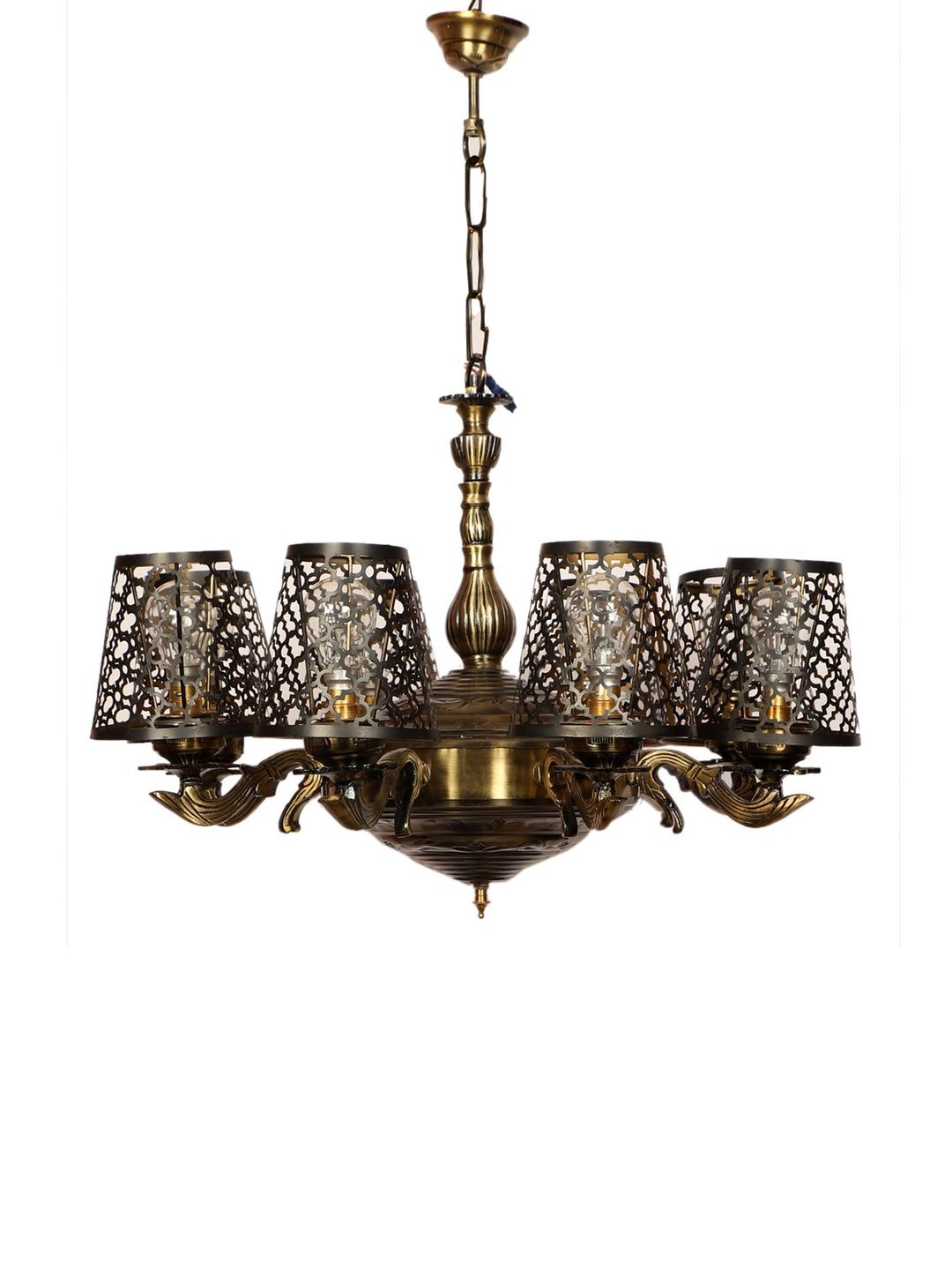 Aura Black & Gold-Toned Textured Ceiling Lamp-picture-12