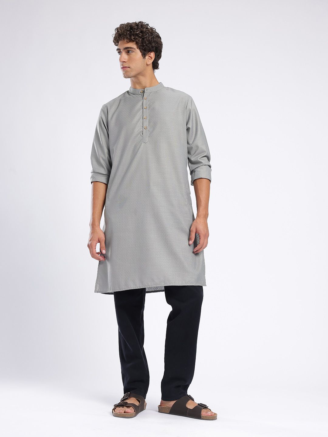 Anouk Rustic Woven Design Kurta-picture-35