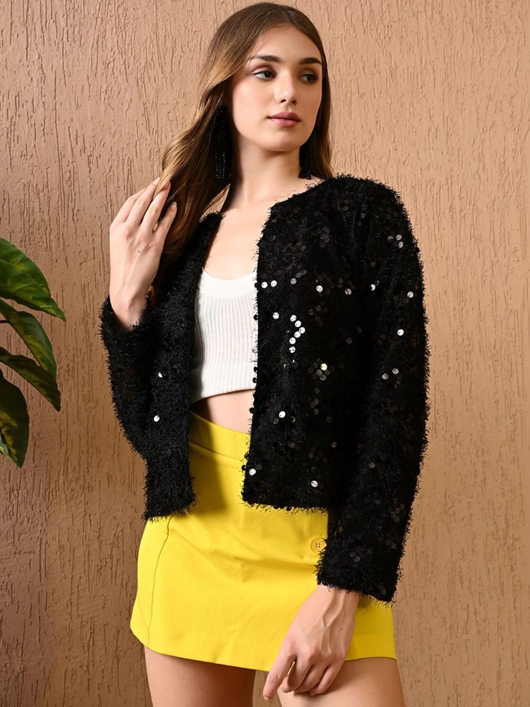 Burgstudio9 Women Party Embellished Crop Shrug-picture-27