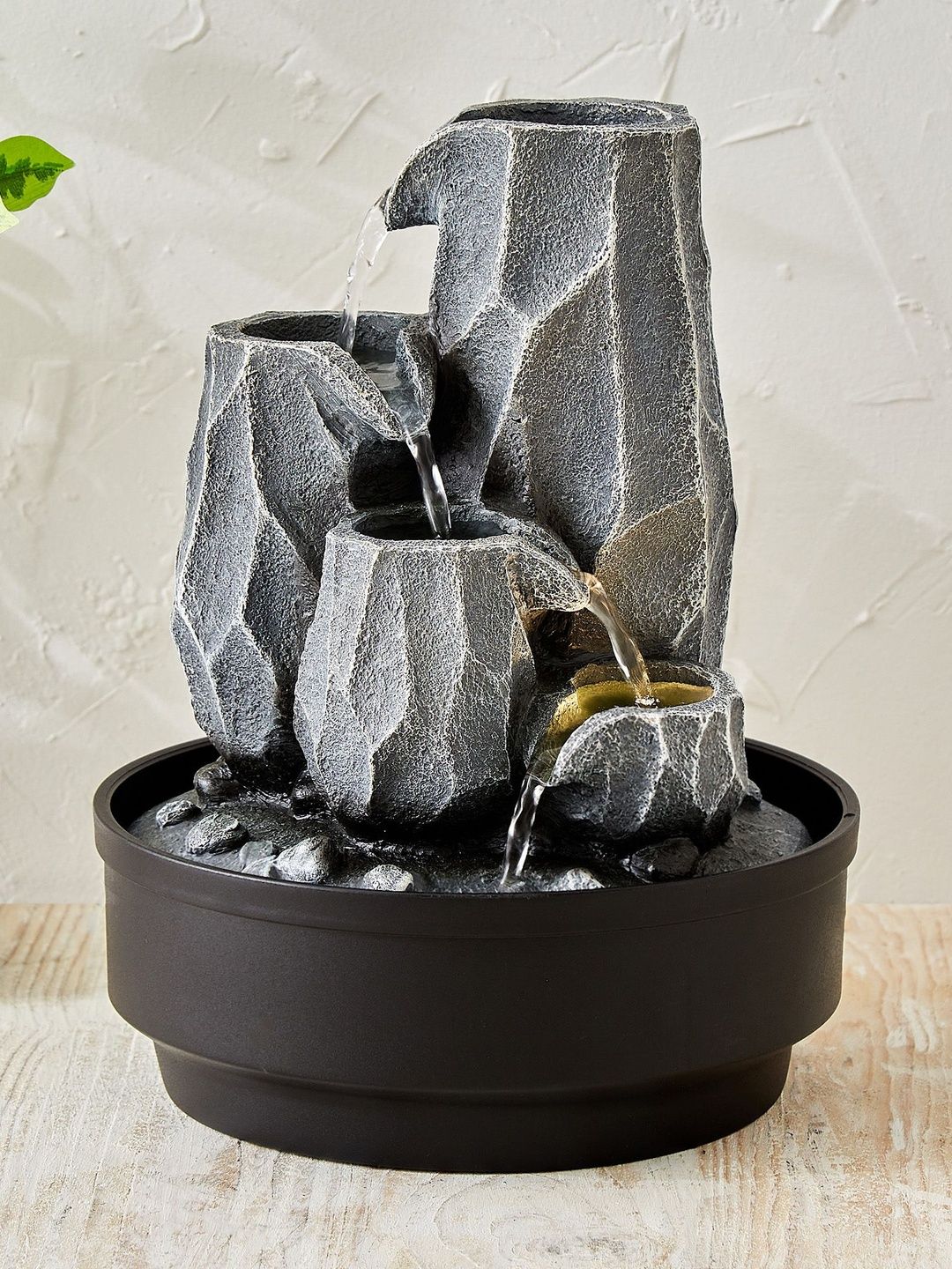 Home Centre Corsica Alpine Grey & Black Zen Polyresin Water Fountain-picture-25