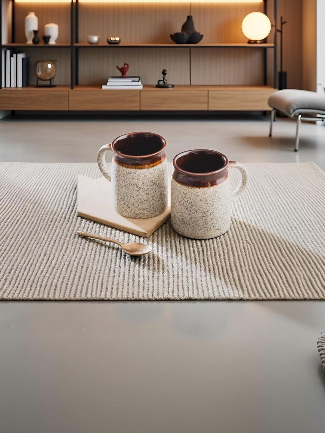 HINDUSTANI SAUDAGAR White Handcrafted Solid Ceramic Glossy Mugs Set of Cups and Mugs-picture-21