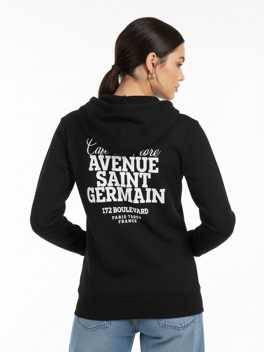 glitchez Typography Print Hooded Sweatshirt-image-21