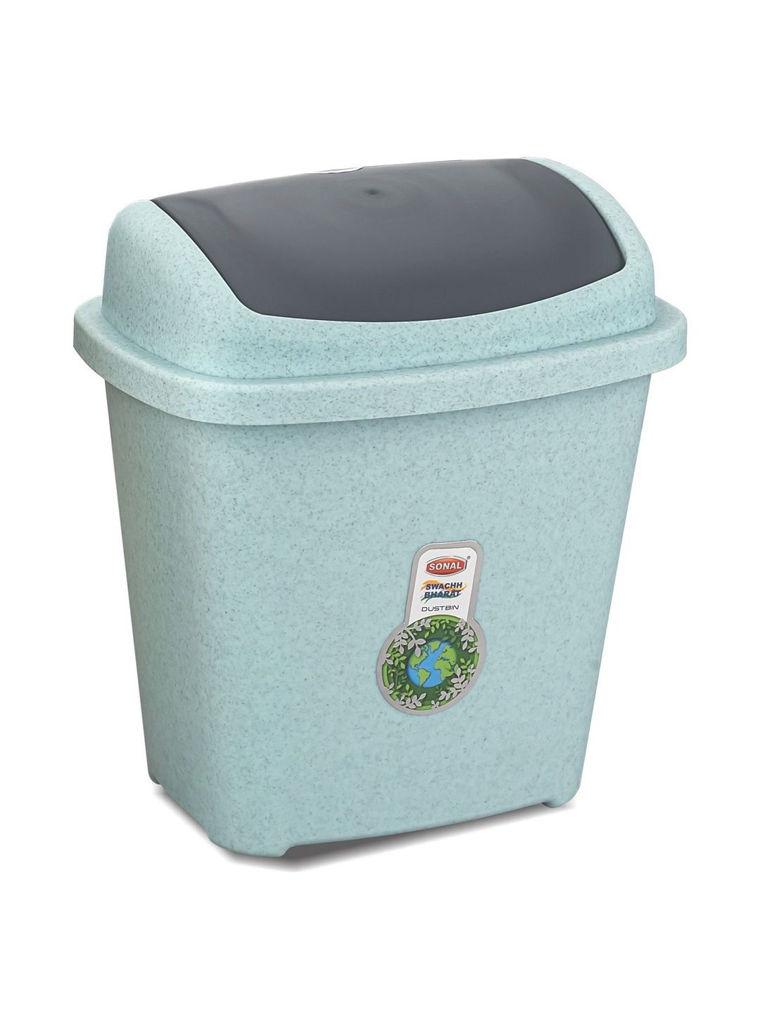 SONAL Grey & Green Printed Swing Dustbin 5L-picture-42