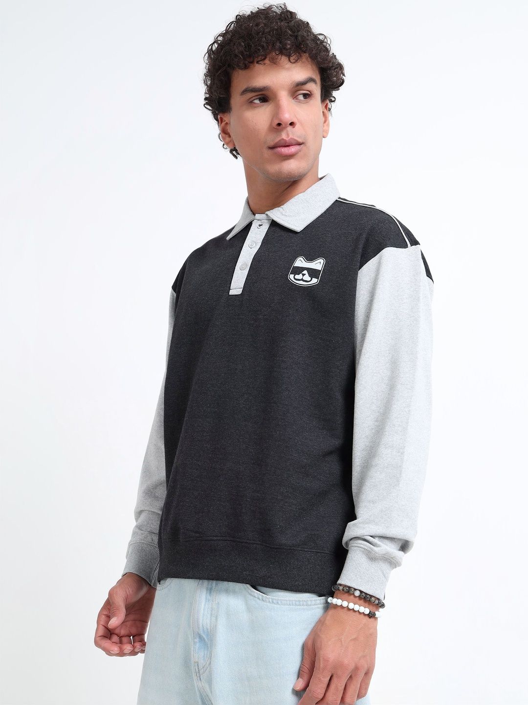 glitchez Men Colourblocked Sweatshirt-image-21