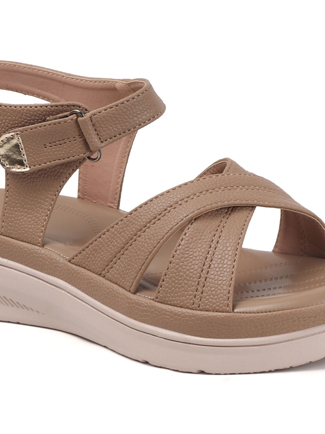 The Roadster Lifestyle Co Women Round Toe Ankle Loop Open Toe Flats-picture-51