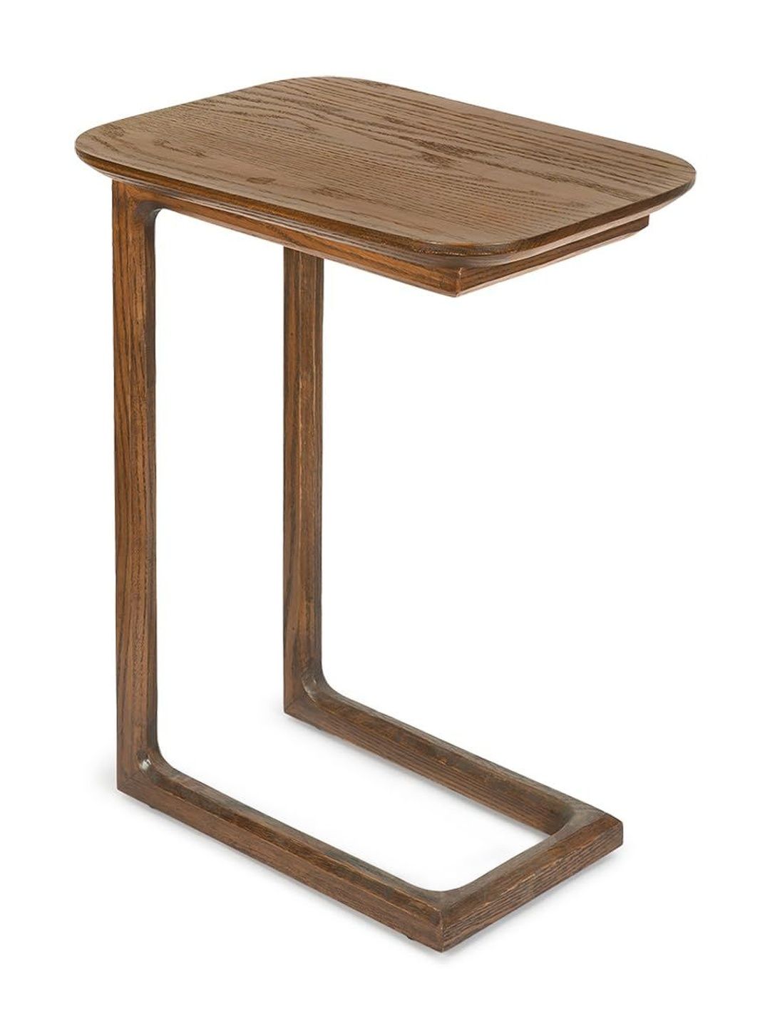 IAAH Brown Wooden Square-Shaped Bedside Table