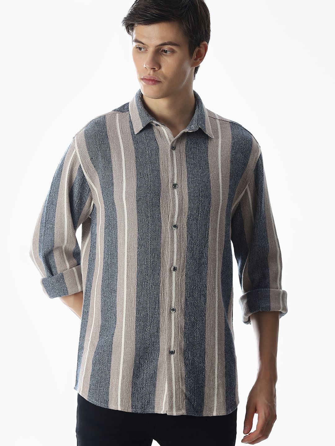 Jack & Jones Men Striped Casual Shirt-picture-38