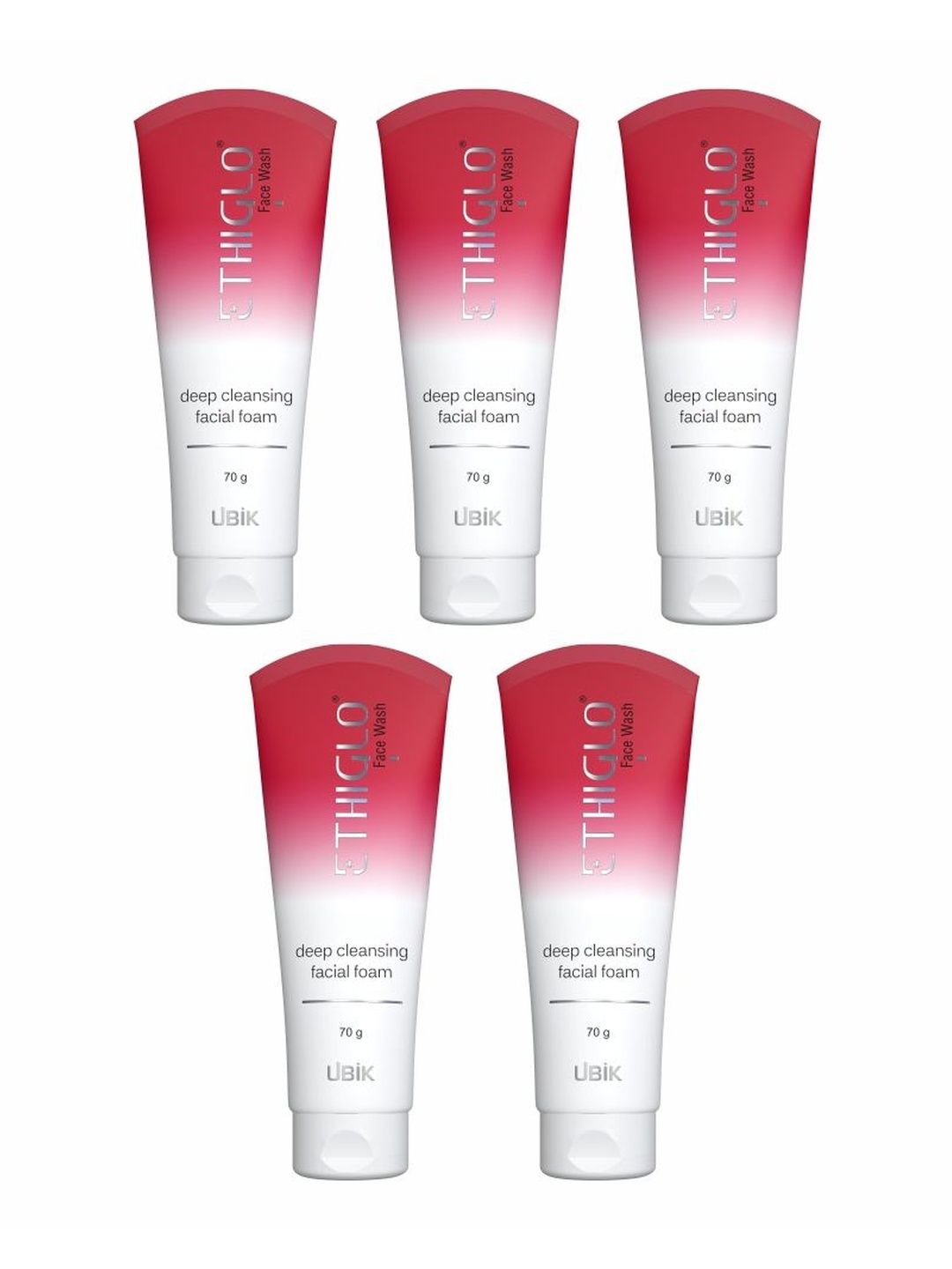 ETHIGLO Set Of 5 Deep Cleansing Facial Foam- 70 g Each
