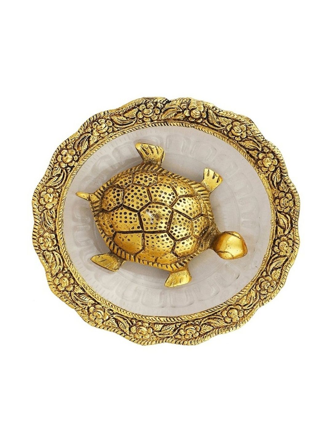 numeroastro Metal Feng Shui Tortoise With Glass Plate-picture-30