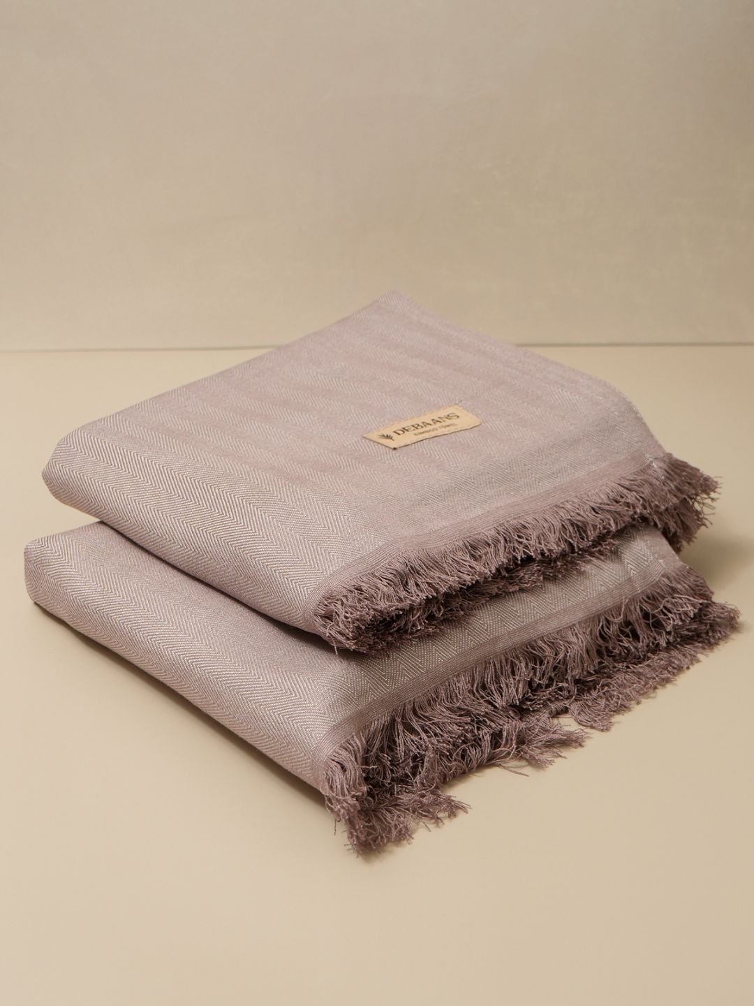DEBAANS Purple 2 Pieces Bamboo 250 GSM Towel Set-picture-21