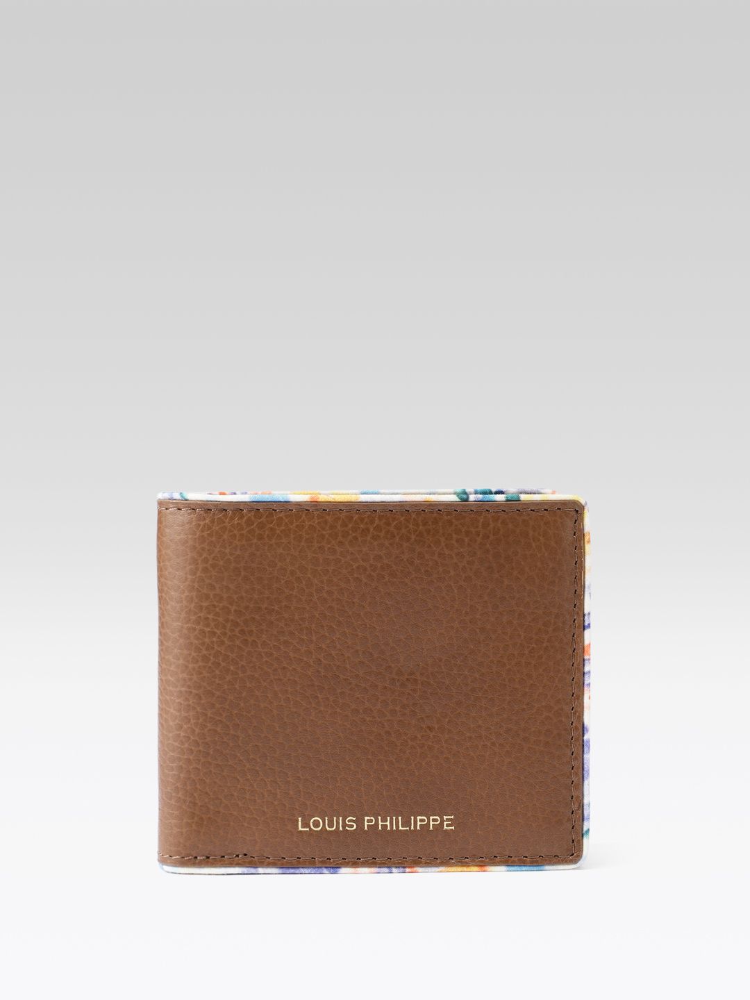 Louis Philippe Men Leather Two Fold Wallet