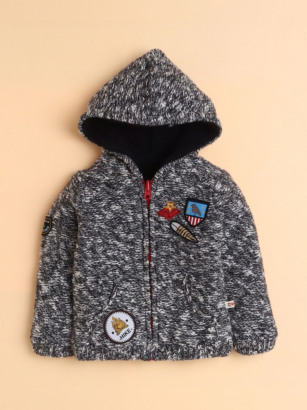 Yellow Apple Boys Speckled Pullover with Applique Detail-image-26