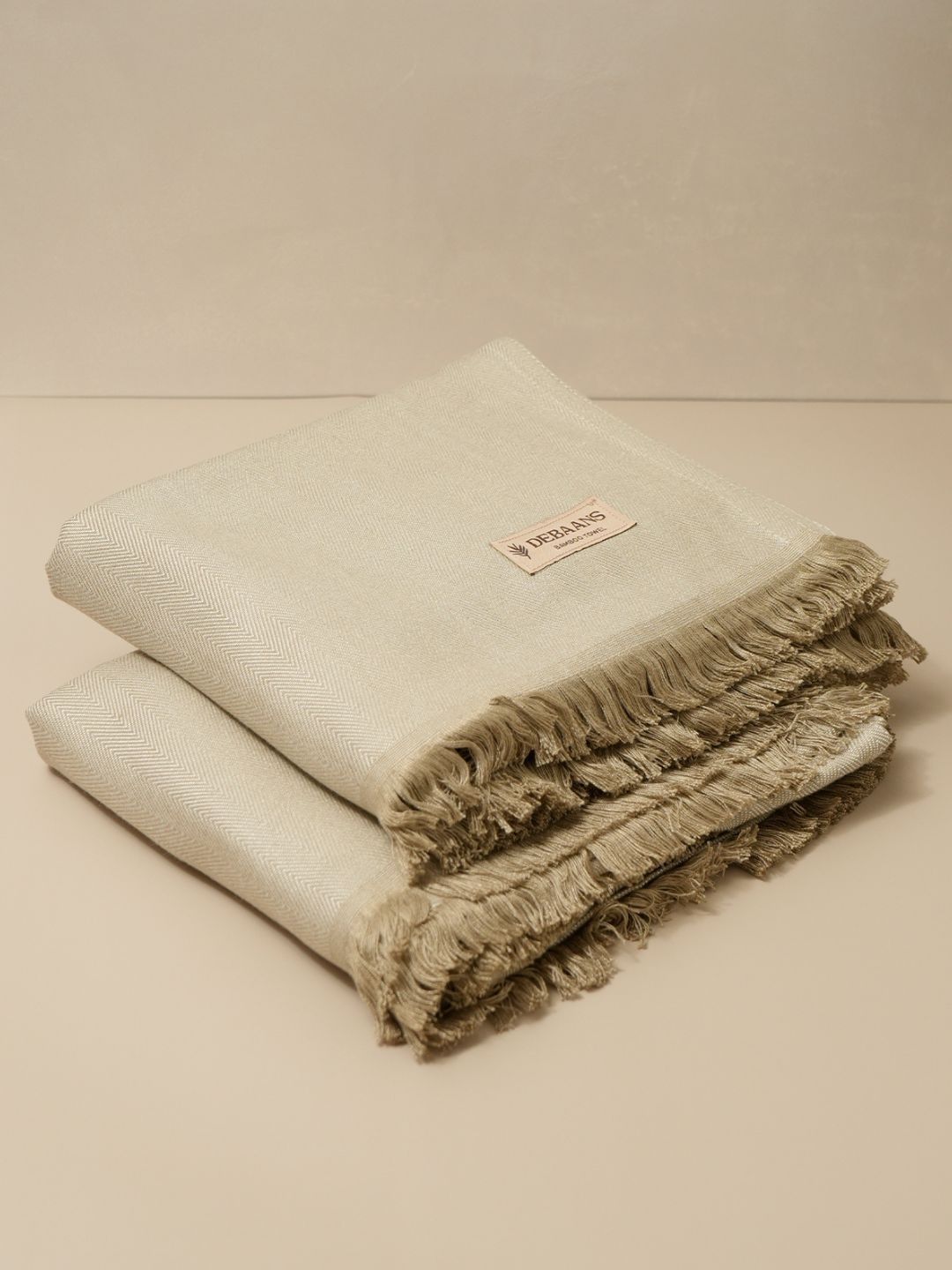 DEBAANS Olive Green 2 Piece Other 250 GSM Towel Set-picture-28