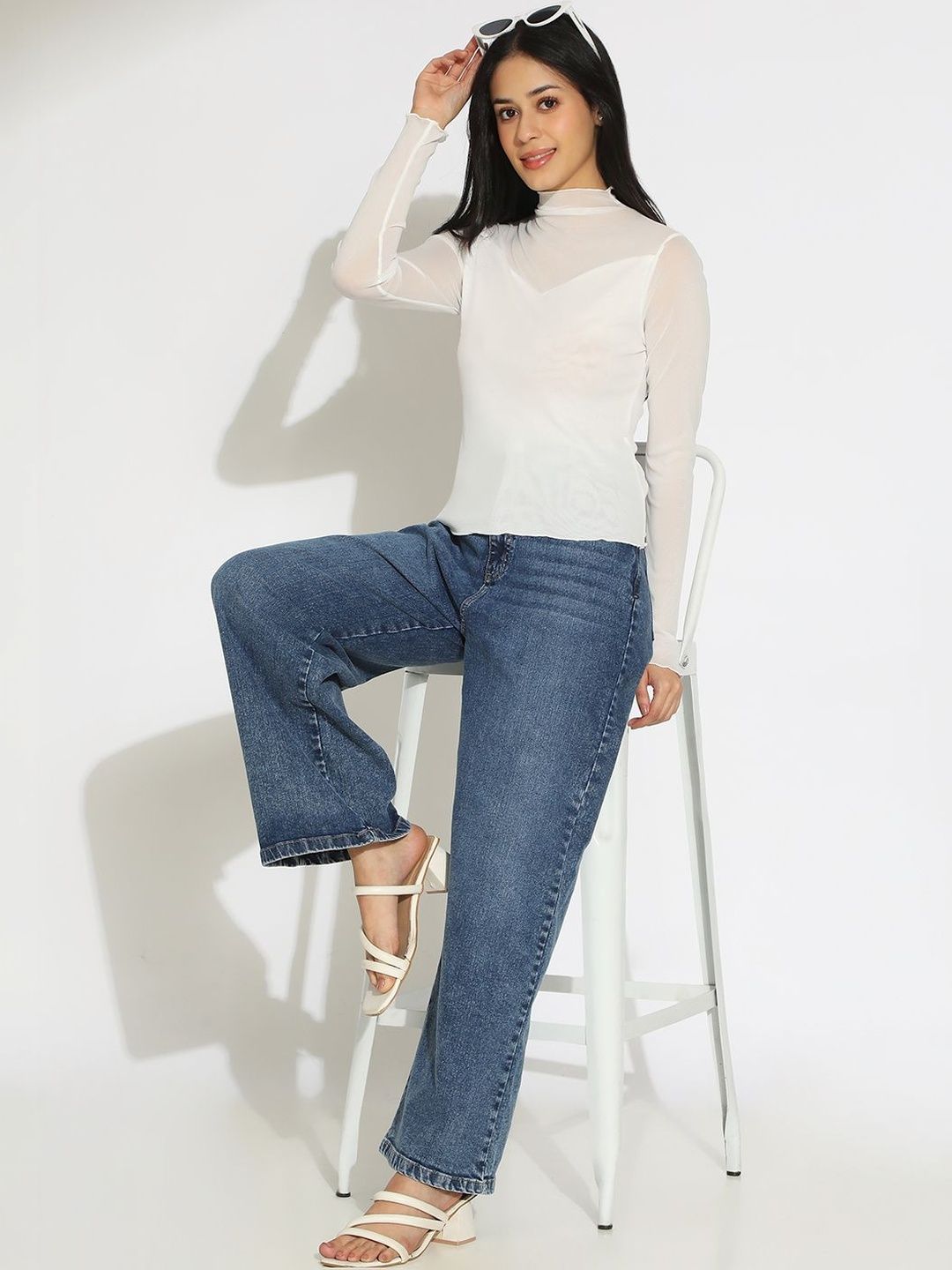 Buy SHOWOFFFF Ruffles Net Top - Tops for Women 38239469 | Myntra