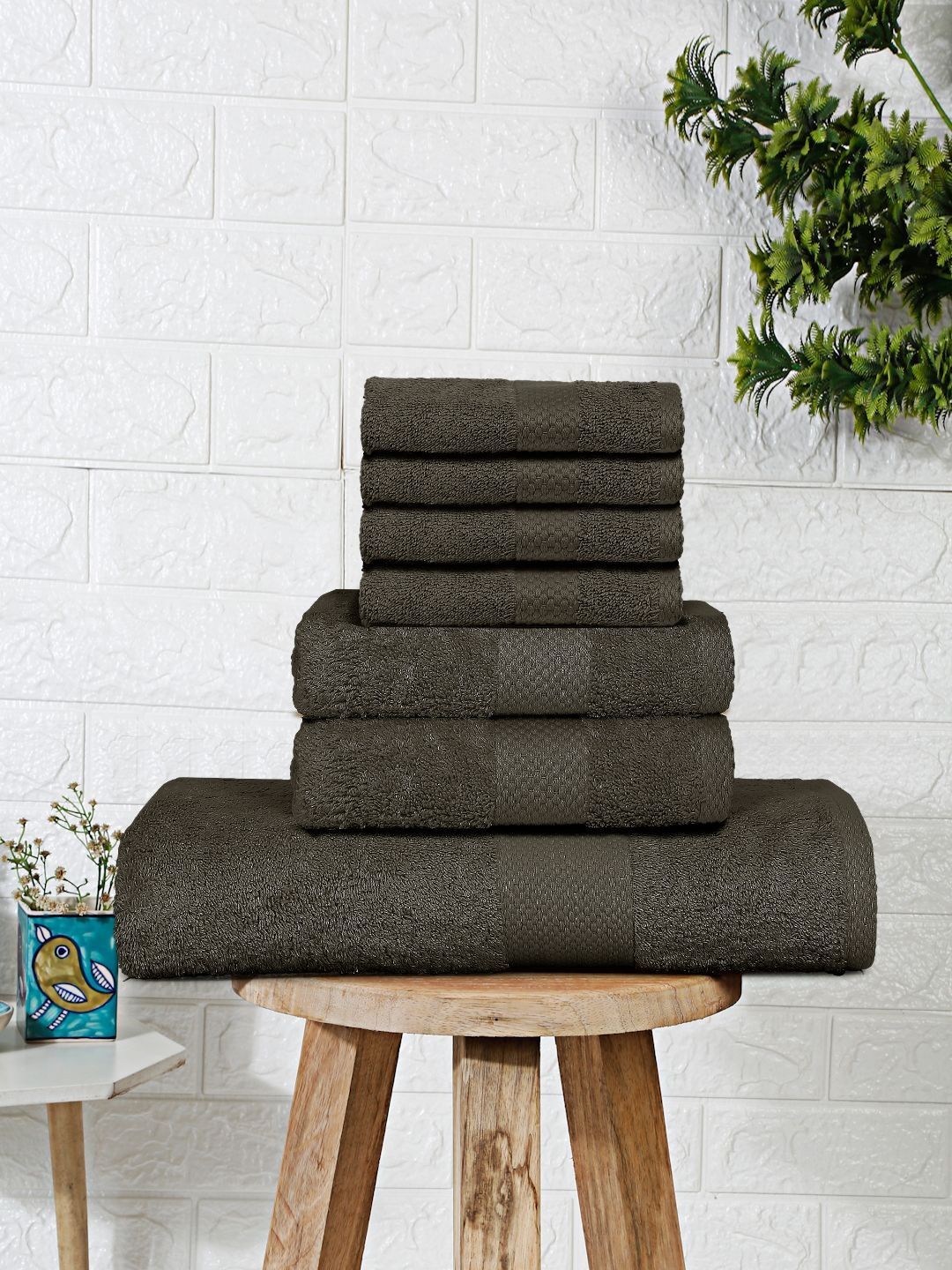 Mulberry Living Charcoal Terry Cotton 550 GSM Towel Set-image-6