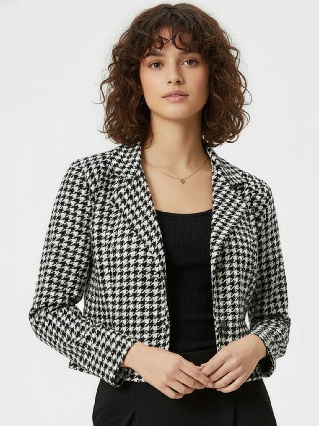 glitchez Women Checked Single-Breasted Blazers-picture-17