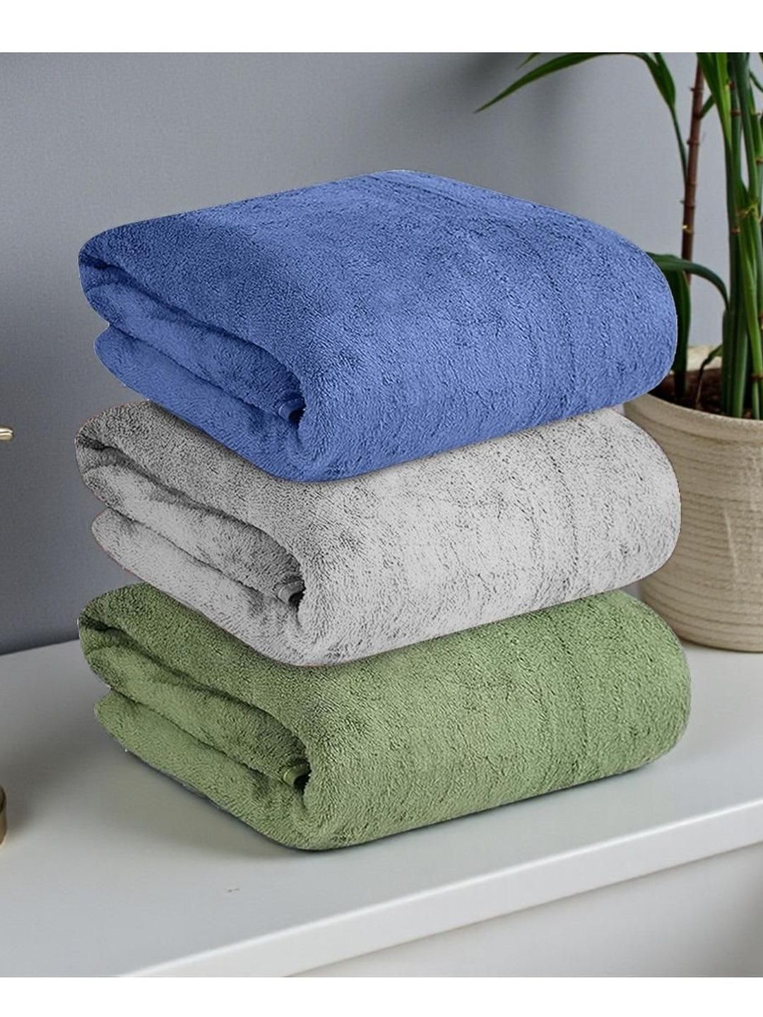 MAXOSHINE Grey 3 350 GSM Bath Towel-picture-29