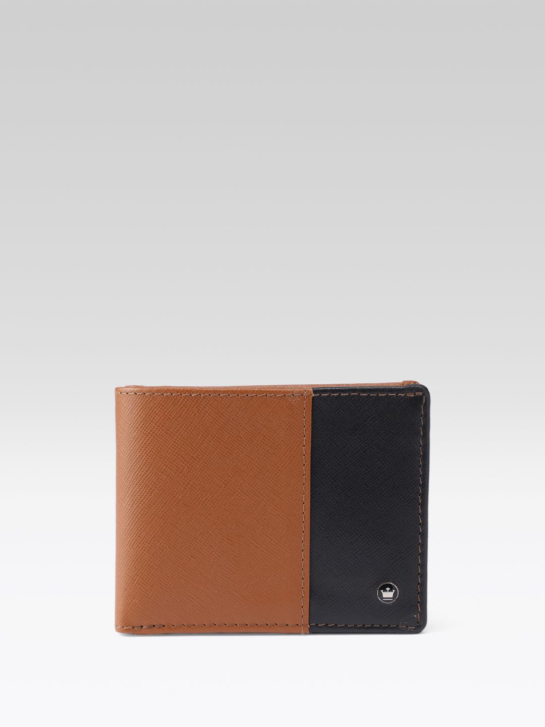Louis Philippe Men Colourblocked Leather Two Fold Wallet