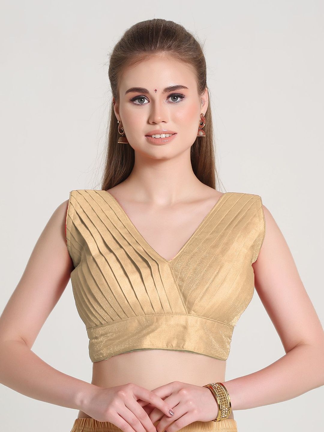 Nigel Designer V-Neck Saree Blouse-picture-56