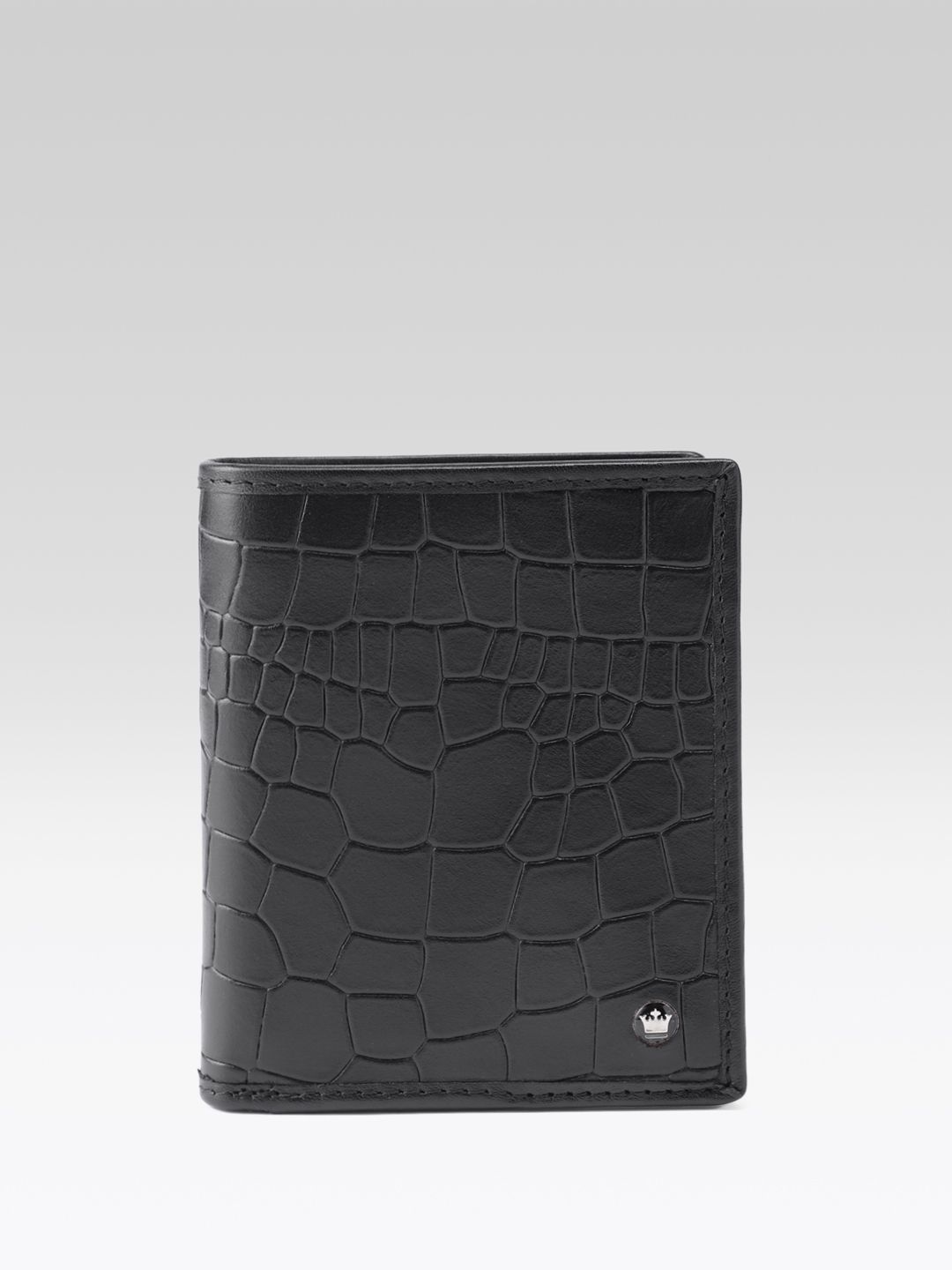 Louis Philippe Men Animal Textured Leather Two Fold Wallet-picture-34