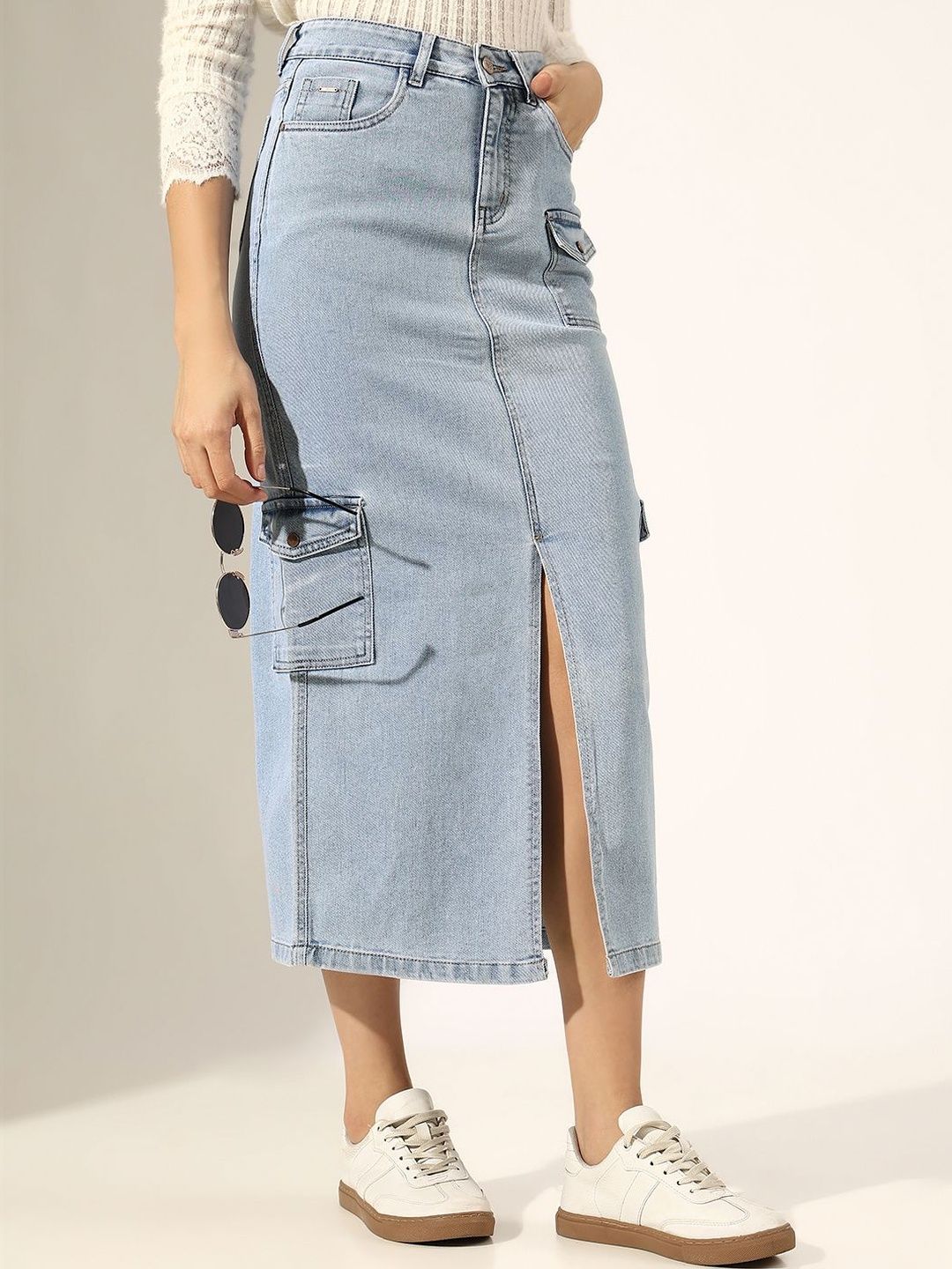 SHOWOFFFF Straight Midi Skirt-picture-33