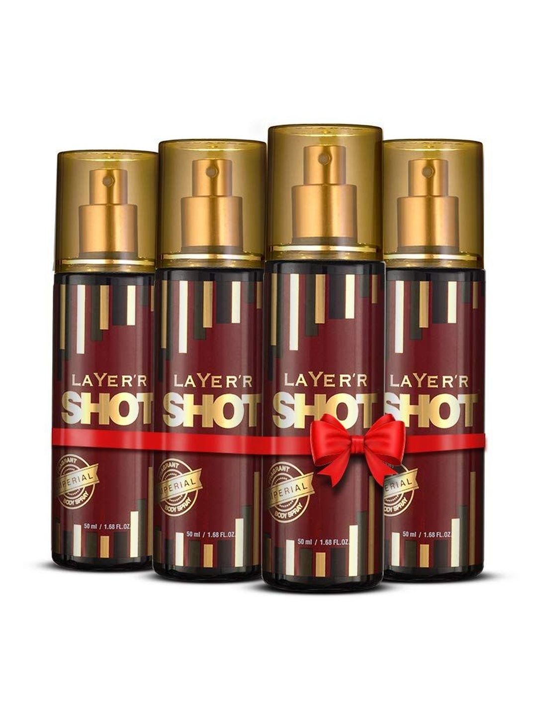 LAYER'R SHOT Set Of 4 Gold Imperial Body Spray- 50 ml Each-image-41