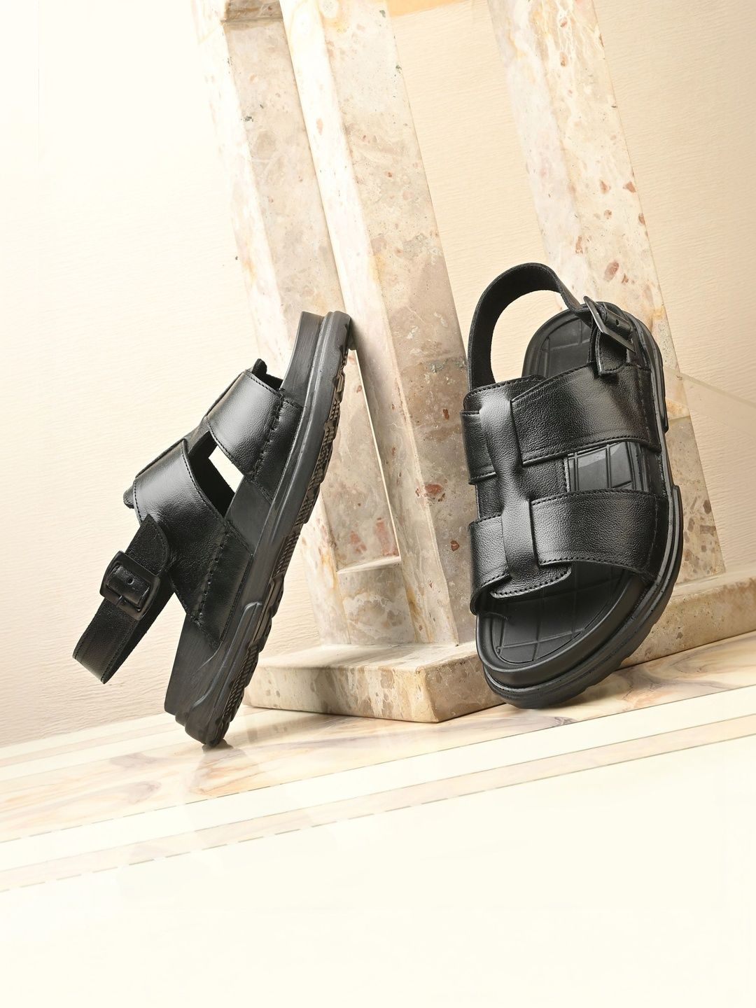 The Roadster Lifestyle Co Men Leather Casual Comfort Sandals-picture-40