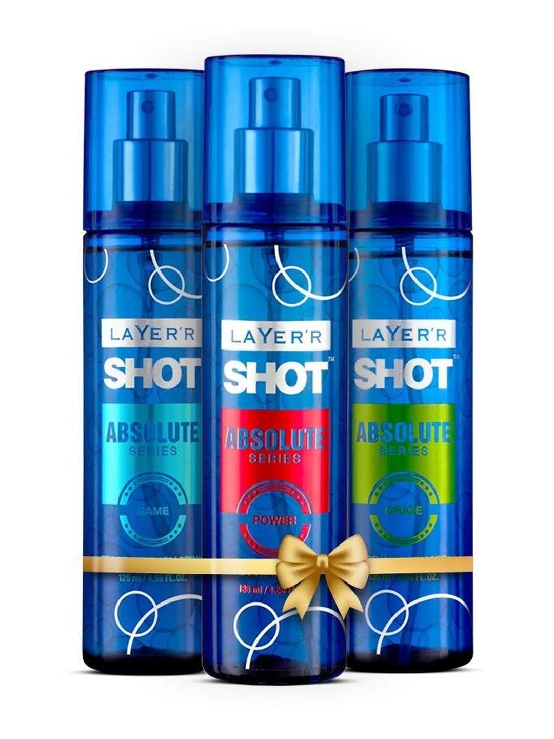 LAYER'R SHOT Set Of 3 Absolute Series Body Spray- 135 ml Each-image-43