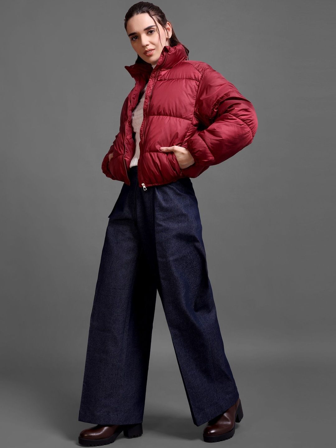 iki chic Women Lightweight Crop Puffer Jacket-picture-36